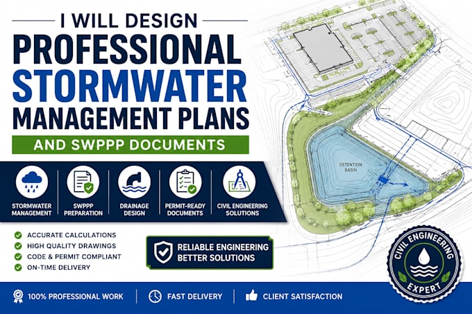design professional stormwater management plans and swppp
