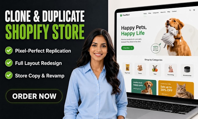 clone shopify store copy duplicate shopify website redesign shopify store