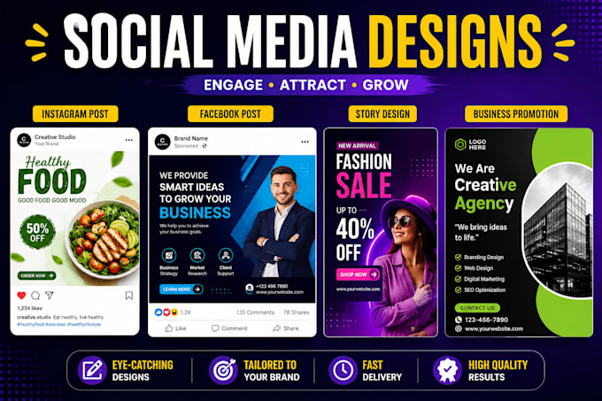 design canva posts, flyers, banners and graphics