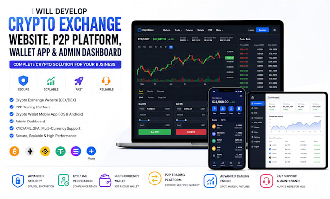 develop crypto exchange website crypto wallet app p2p exchange cryptocurrency
