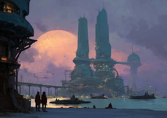 make sci fi art, concept art, sci fi art illustration