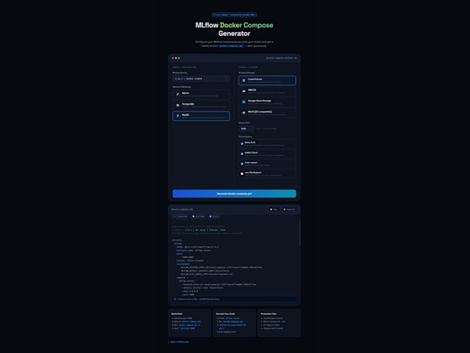 set up machine learning tracking and deployment pipeline