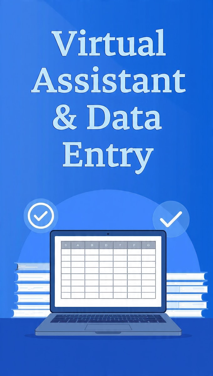 be your virtual assistant for data entry and excel