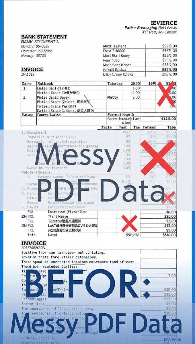 convert scanned PDF to excel data entry in 24 hours