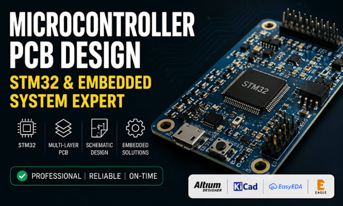 microcontroller pcb design, stm32 pcb, embedded system pcb layout expert