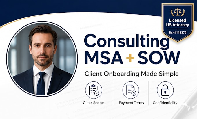 draft consulting msa and statement of work for client onboarding msa drafting