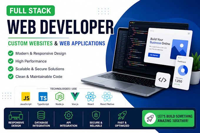 full stack web developer for custom website development