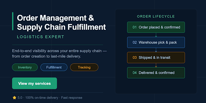 manage your order processing, supply chain and logistics operations