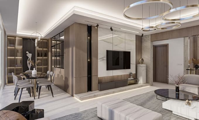 do 3d architectural home interior design using sweet home 3d, 3d max, sketchup