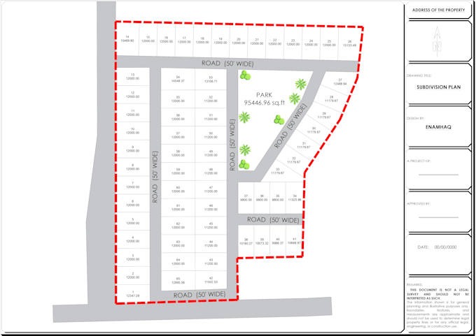 site plan subdivision plotting and master plan