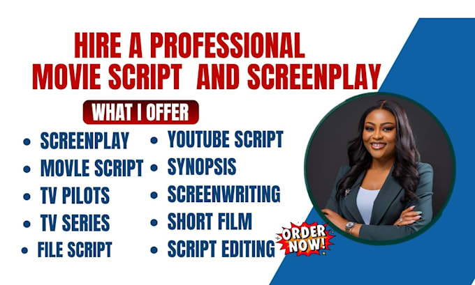 create a captivating movie script, screenplay, and TV series script
