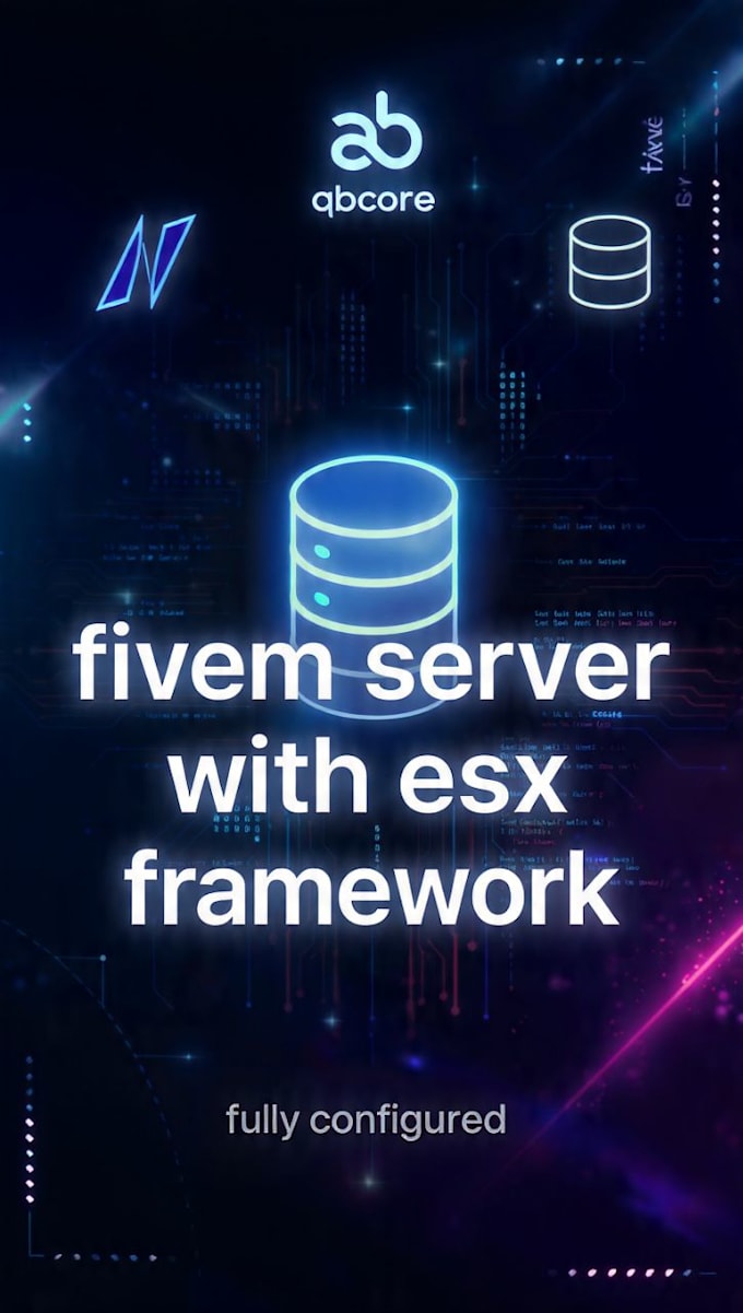 setup fivem server with esx, qbcore framework fully configured