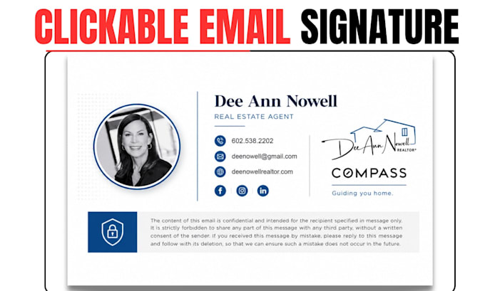 design email signature, clickable html signature for gmail, or outlook