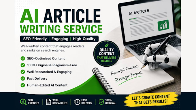 write SEO friendly ai articles, blog posts, and website content