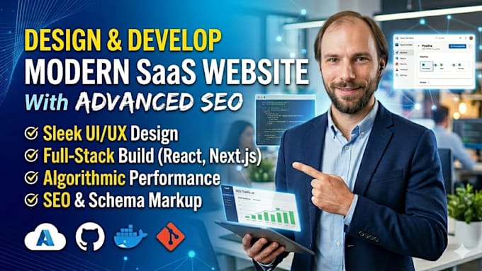 design and develop a modern saas website with full SEO