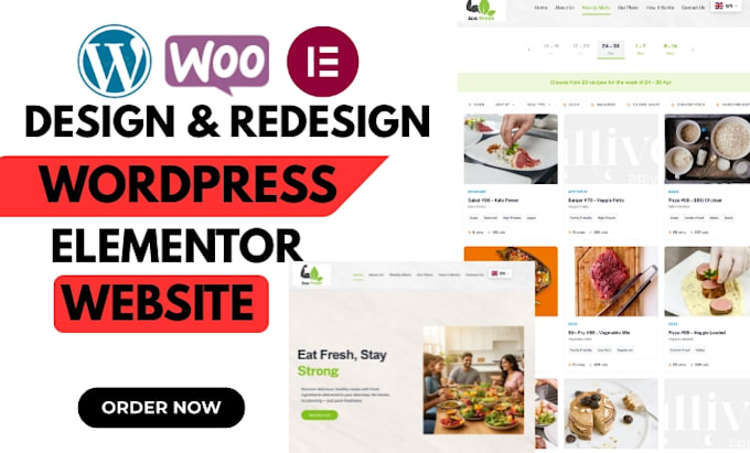 design and redesign wp website using elementor pro as a full stack developer