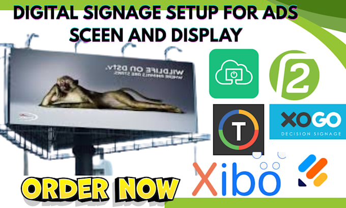 setup digital signage software and billboard software for ads screen and display