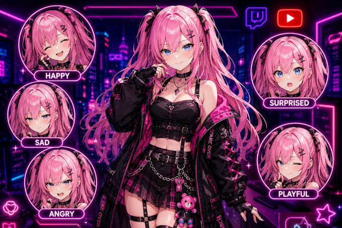 design a custom pngtuber character for content creators and streamers