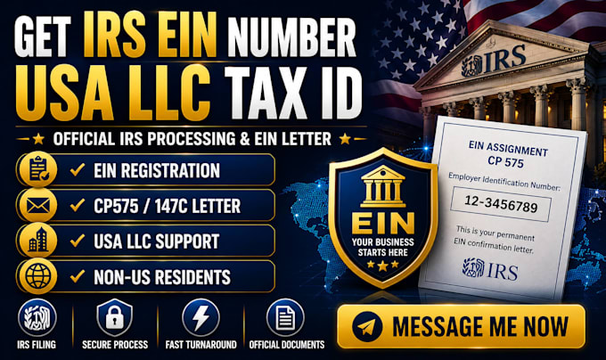 get irs ein number tax id letter usa llc