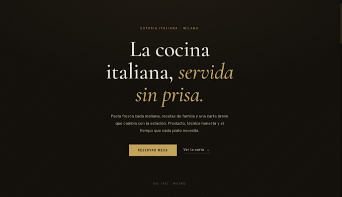 design a professional website for your restaurant