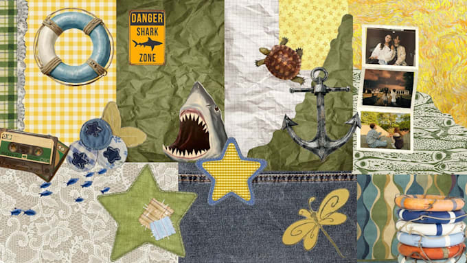 create a collage style background or wallpaper