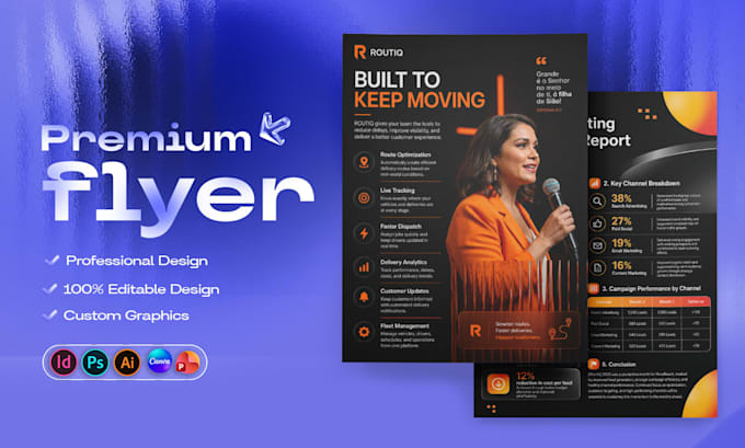design modern one pager, business one pager, marketing flyer or pitch deck flyer