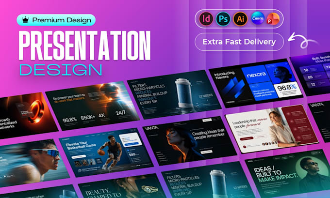design an investor pitch deck for startups and fundraising