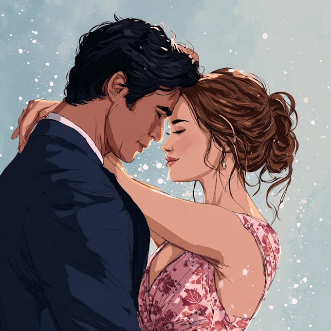 do romance book cover, romance character design,