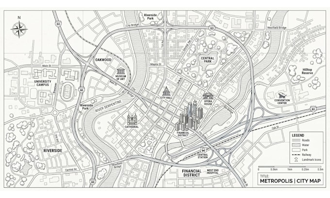 create custom gis mapping, cartography, vector map design and map illustration