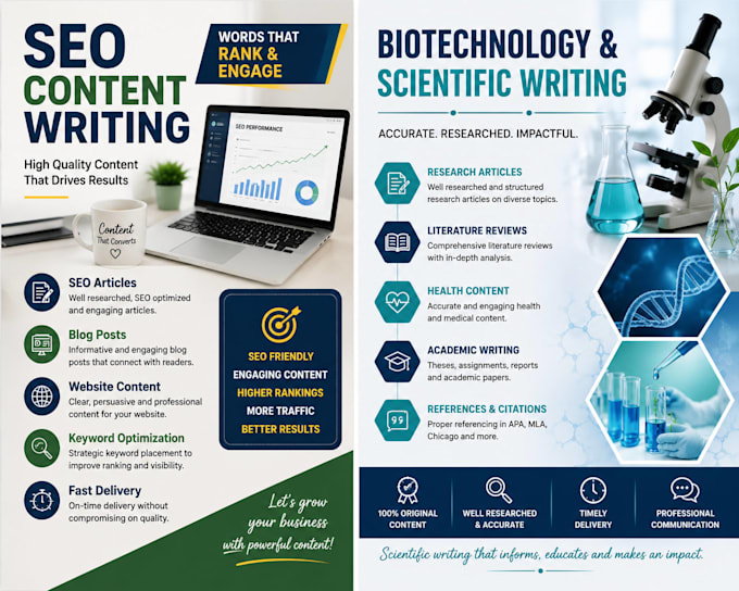 write professional research content