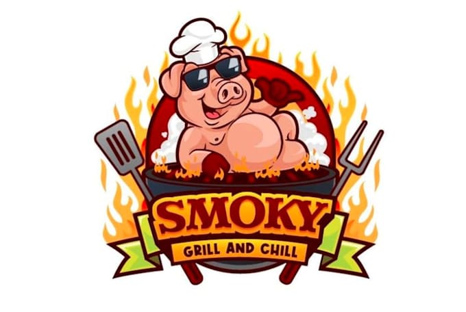 make modern style for barbecue mascot logo design service