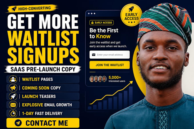 write product waitlist pages and saas pre launch copywriting