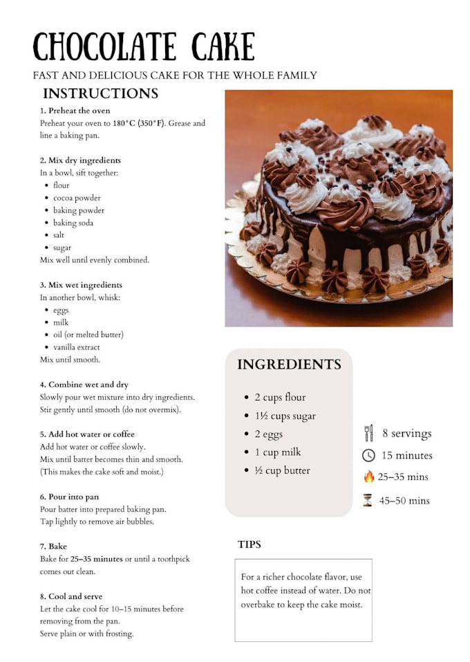 design professional recipe cards in canva