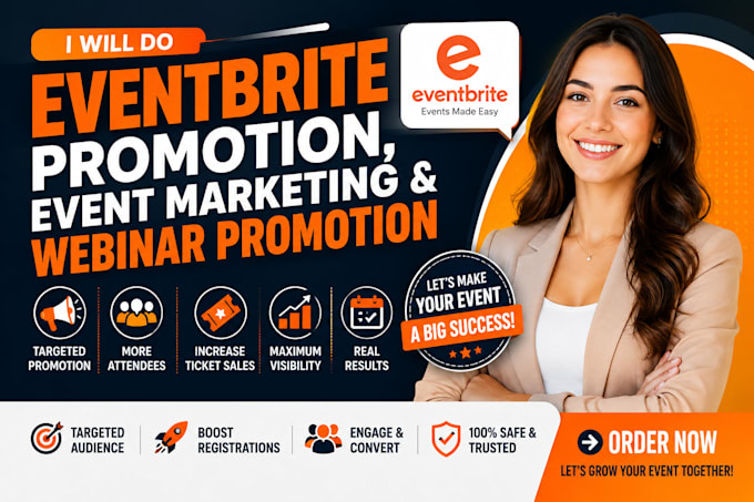 do eventbrite promotion, event marketing and webinar promotion