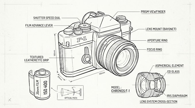 draw detailed product line art with vector sketch