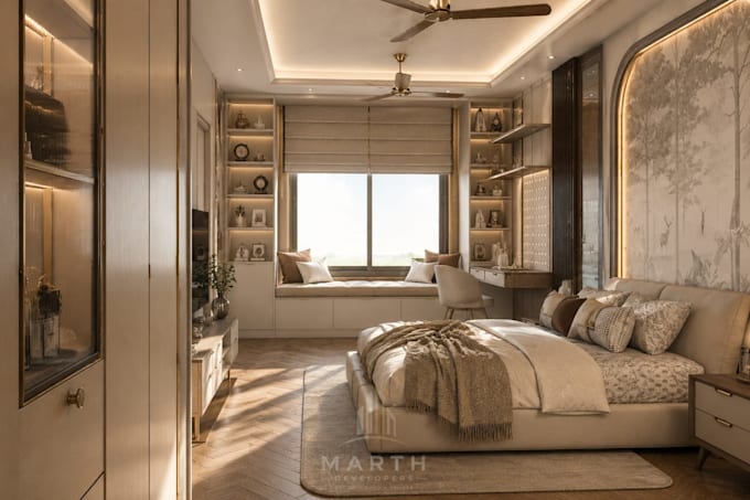 design complete interior layout for your room, home, office