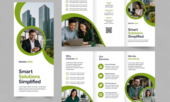 design brochure, trifold brochure, business brochure, company brochure
