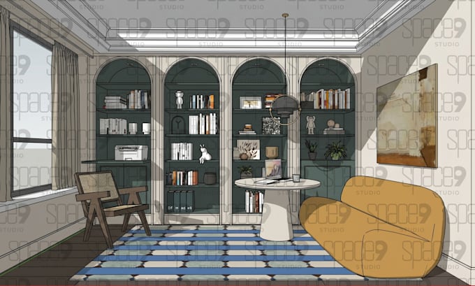 create a 3d model for any room in sketchup