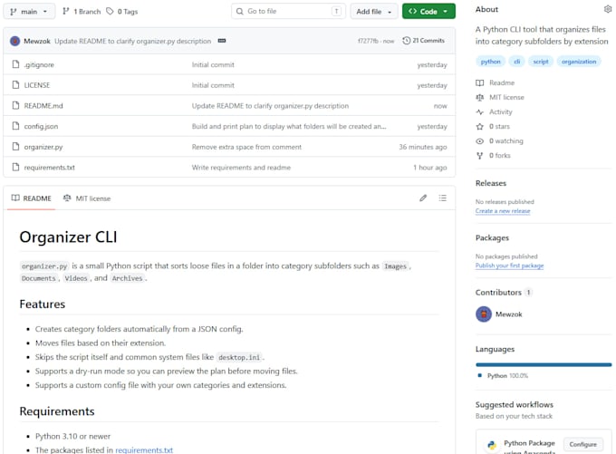 build a python command line tool or script