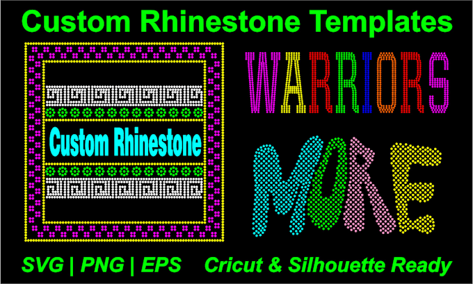 create custom rhinestone template design svg for cricut