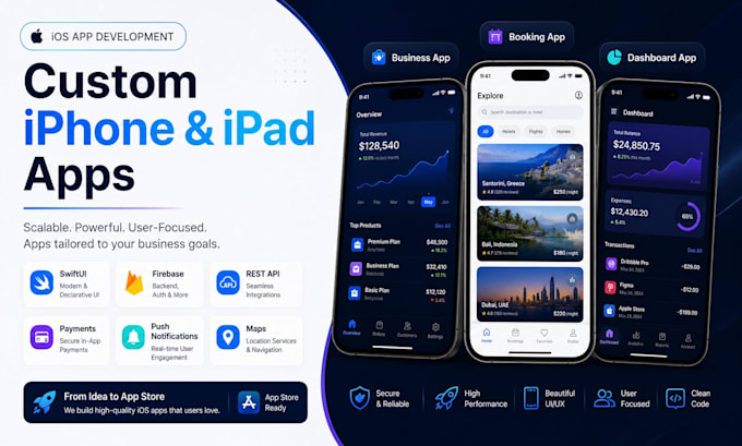 develop ios iphone app using swift swiftui and firebase