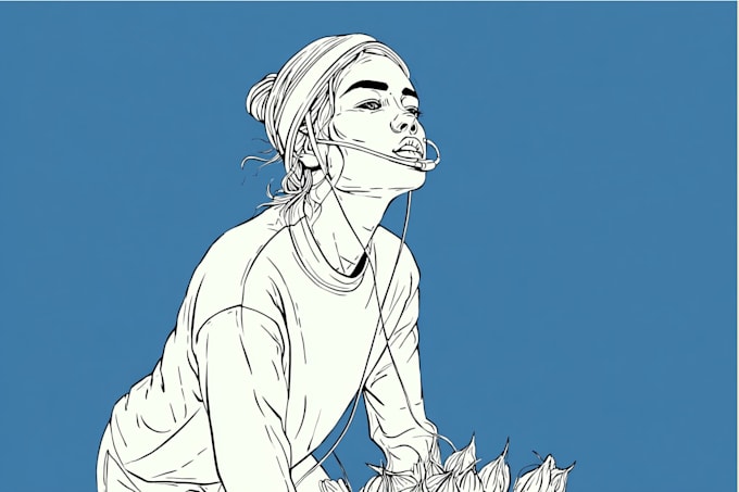 draw vector line art illustration for you