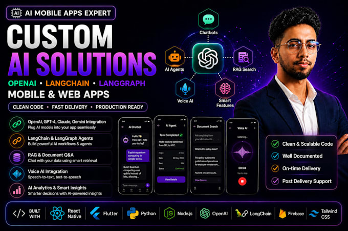 integrate ai agents, llm and openai into your mobile and web app