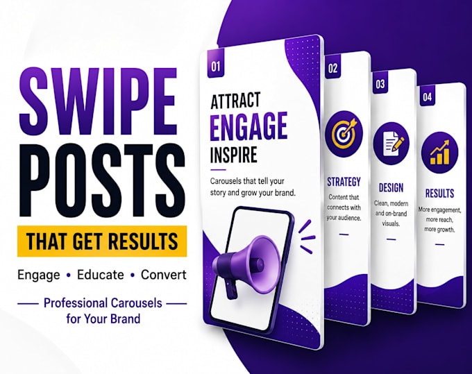 design instagram carousel posts, swipe posts and social media carousel