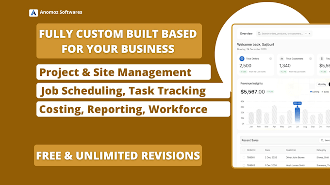 develop a custom construction management web application