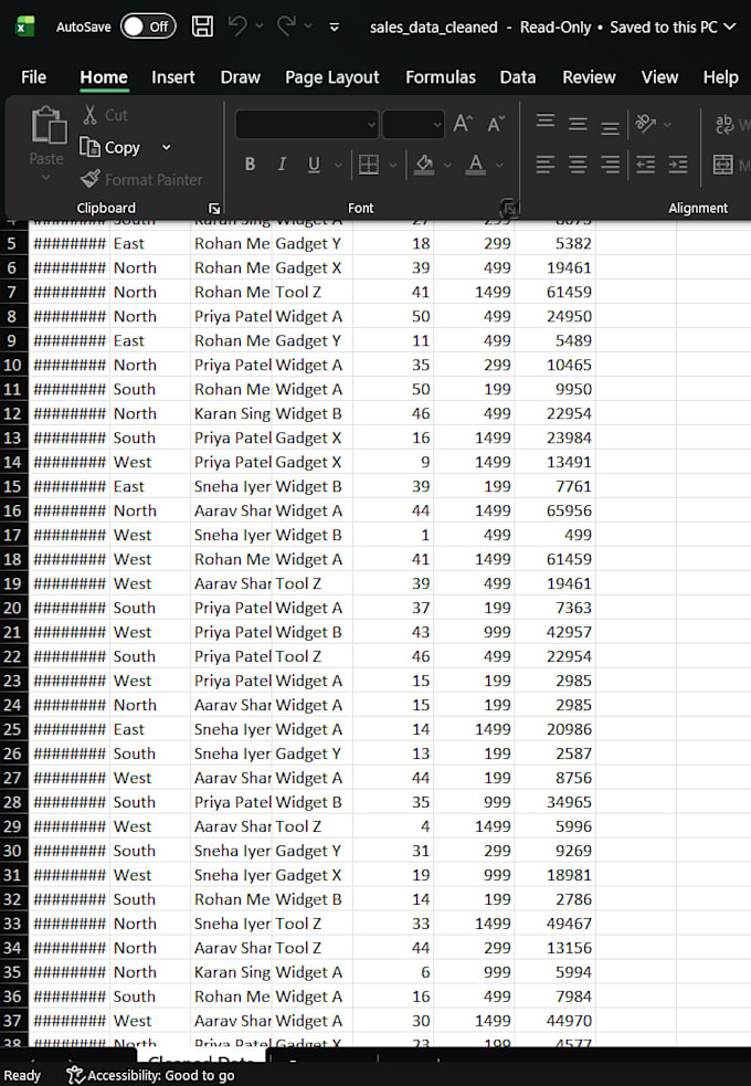 clean messy data and build automated excel reports in python