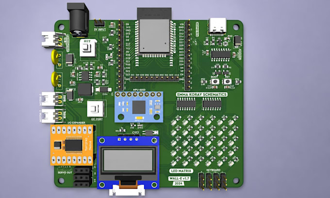 design esp32 pcb, arduino, for iot embedded systems and smart wearable devices