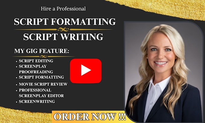 do movie script editing, script formatting, script proofreading, screenplay edit
