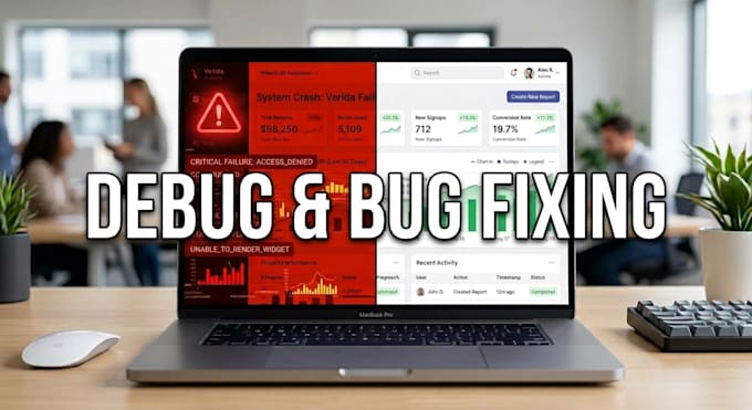 debug and fix node js, react, or database query errors