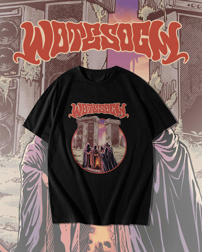 draw custom stoner rock,fantasy artwork